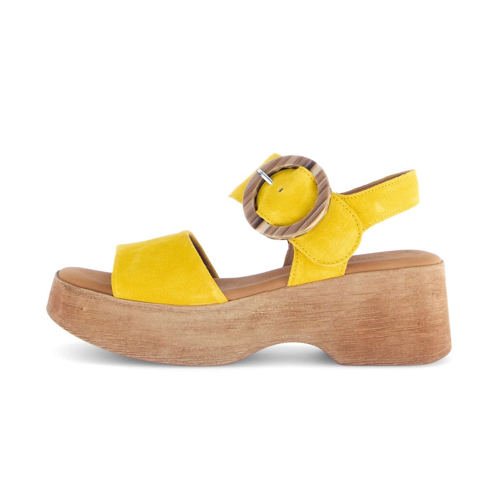 Sandal met riempjes geel