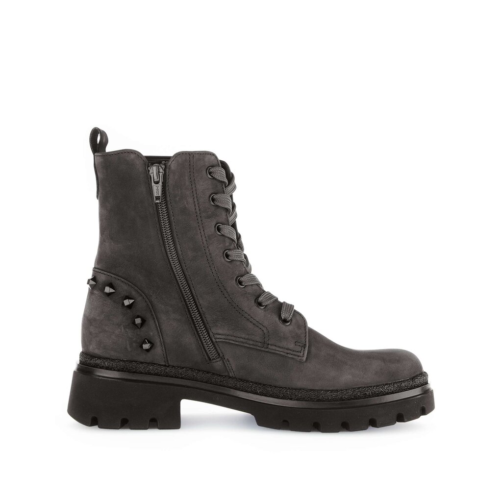 Enkellaarsjes met veter grijs