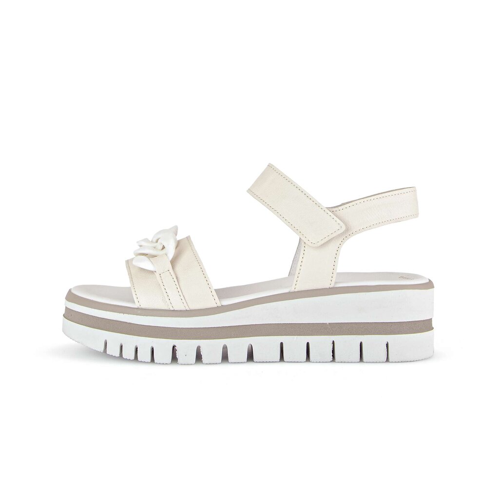 Sandal met riempjes beige