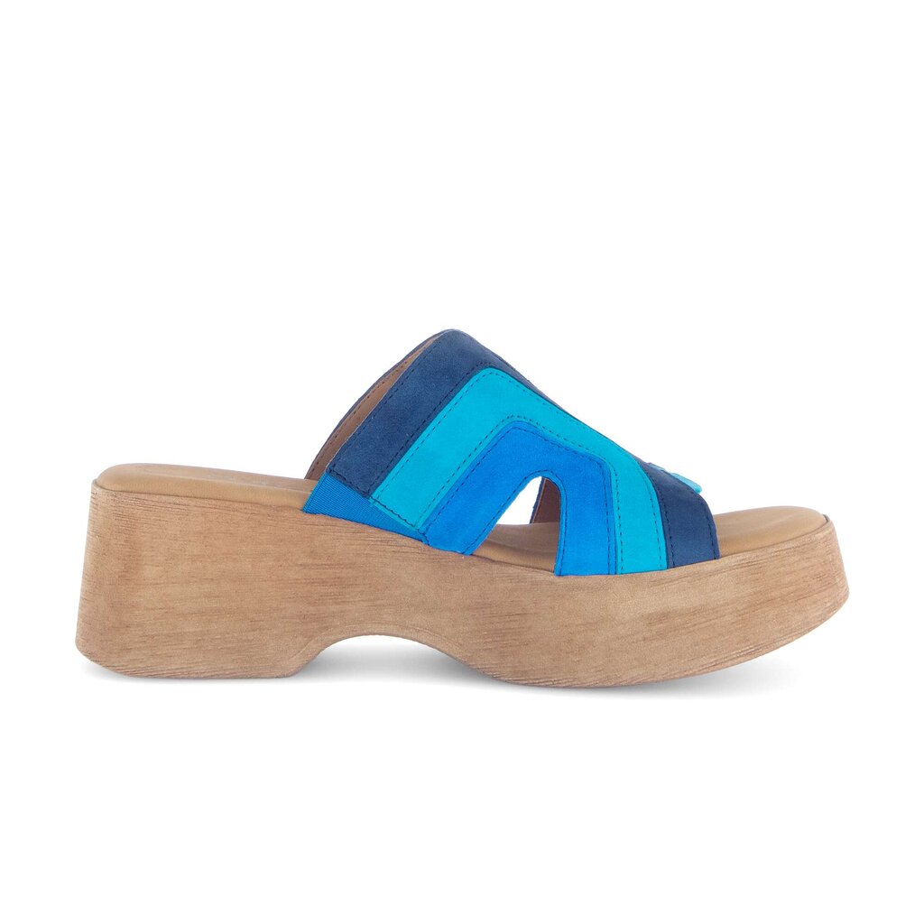 Sandale met plateauzool blauw