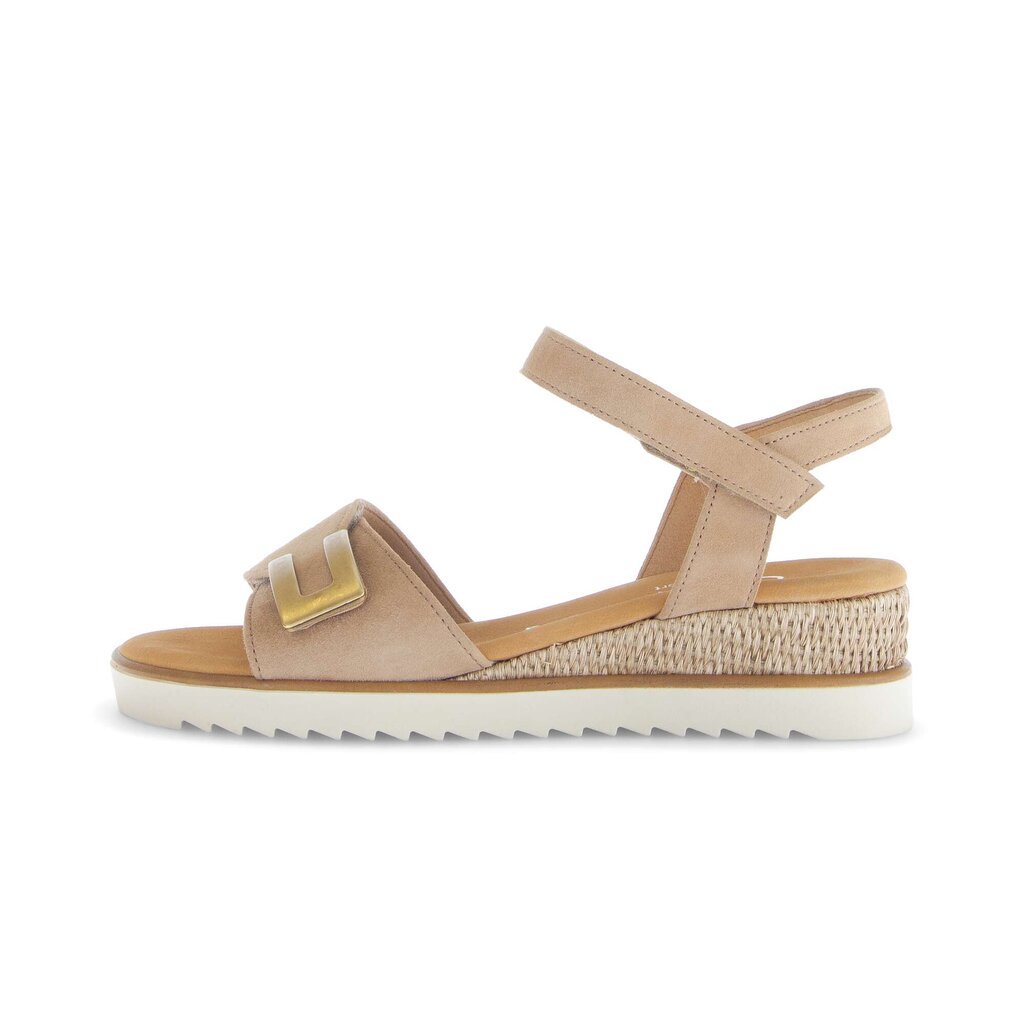 Sandal met riempjes beige