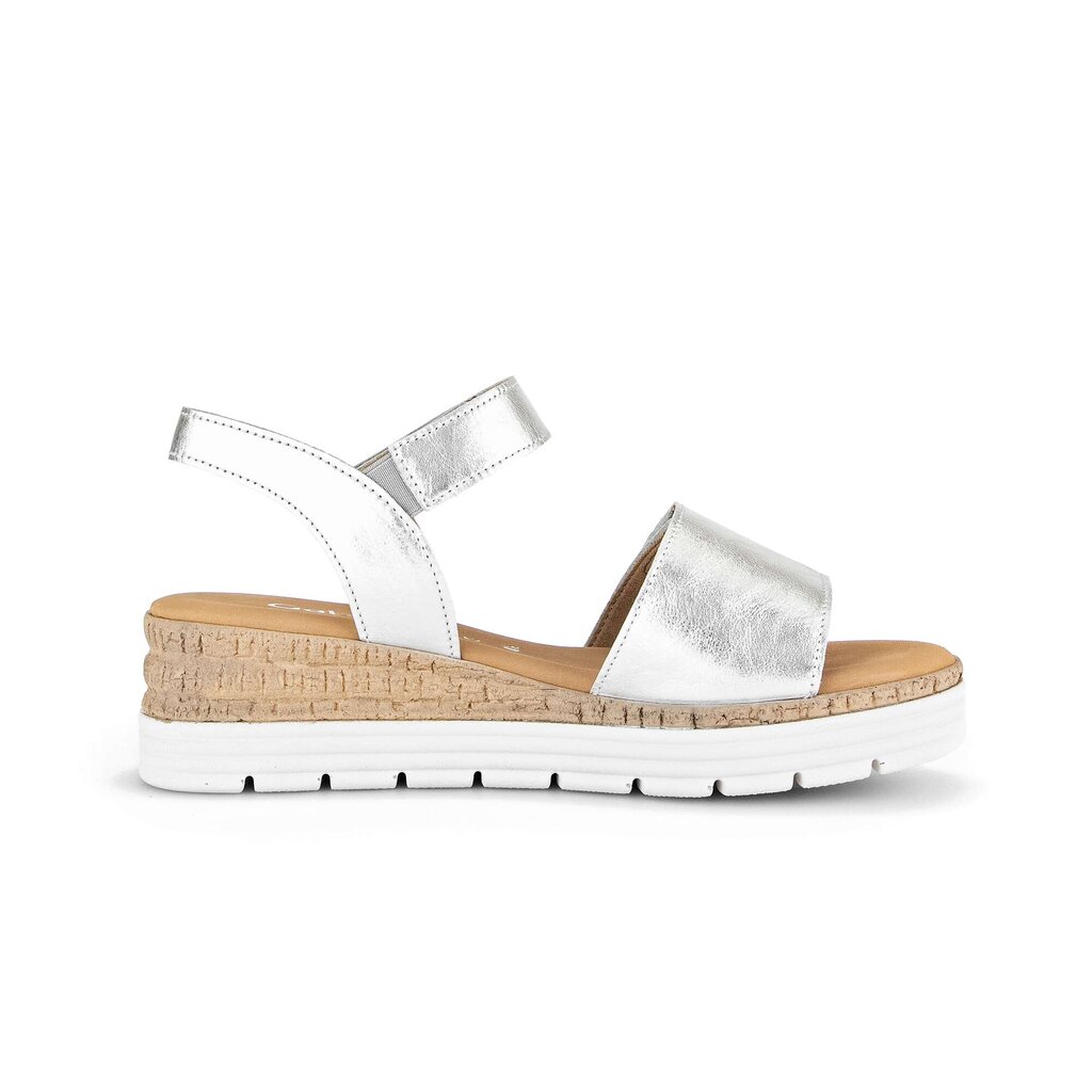 Sandal met riempjes zilver