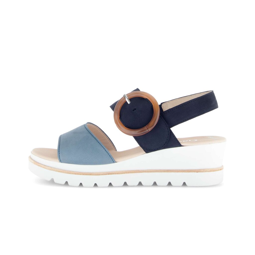 Sandale met plateauzool blauw