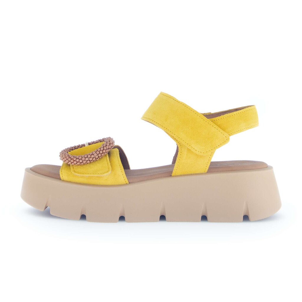 Sandale met plateauzool geel