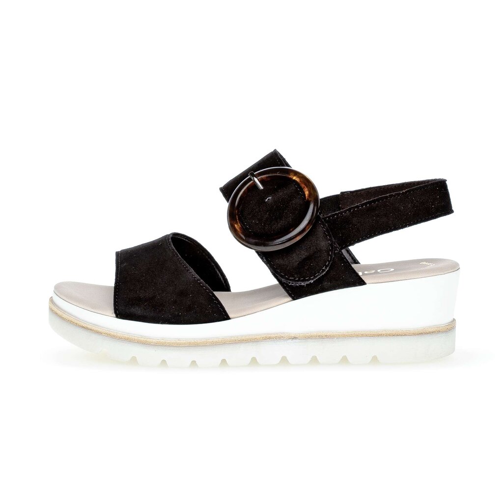 Sandale met plateauzool zwart