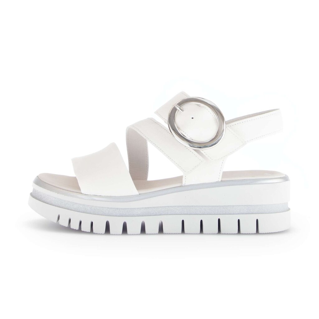Sandale met plateauzool wit