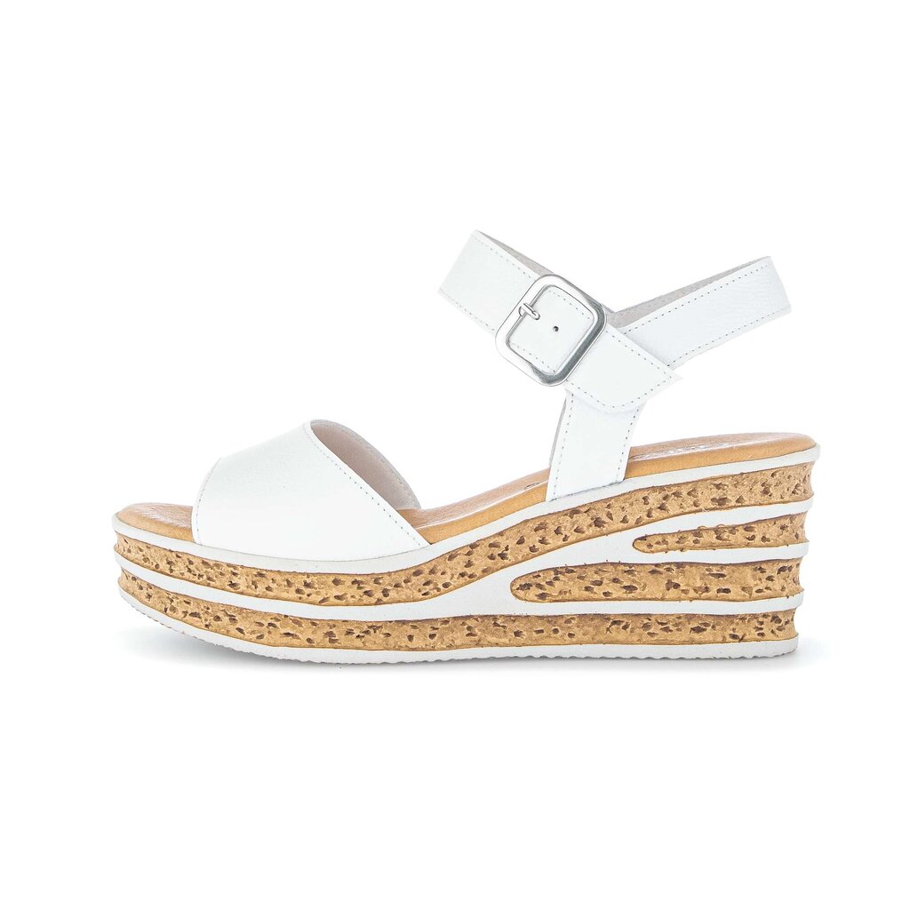 Sandaleno met sleehak wit