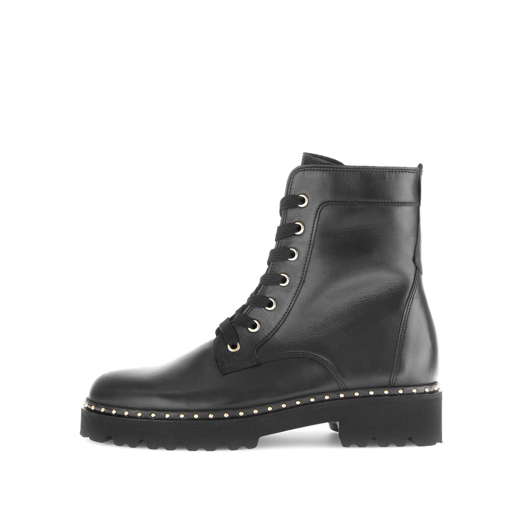 Enkellaarsjes met veter zwart