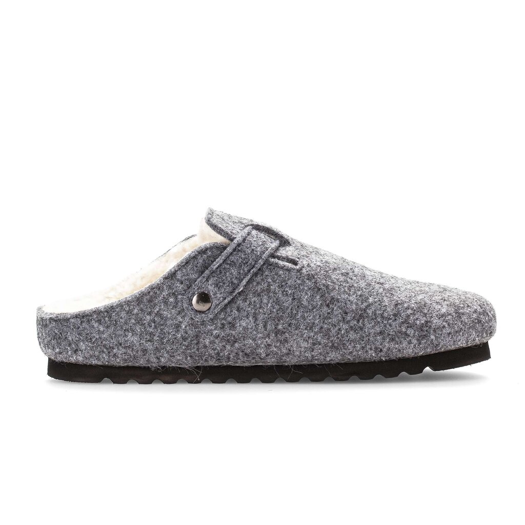 Pluche pantoffel grijs