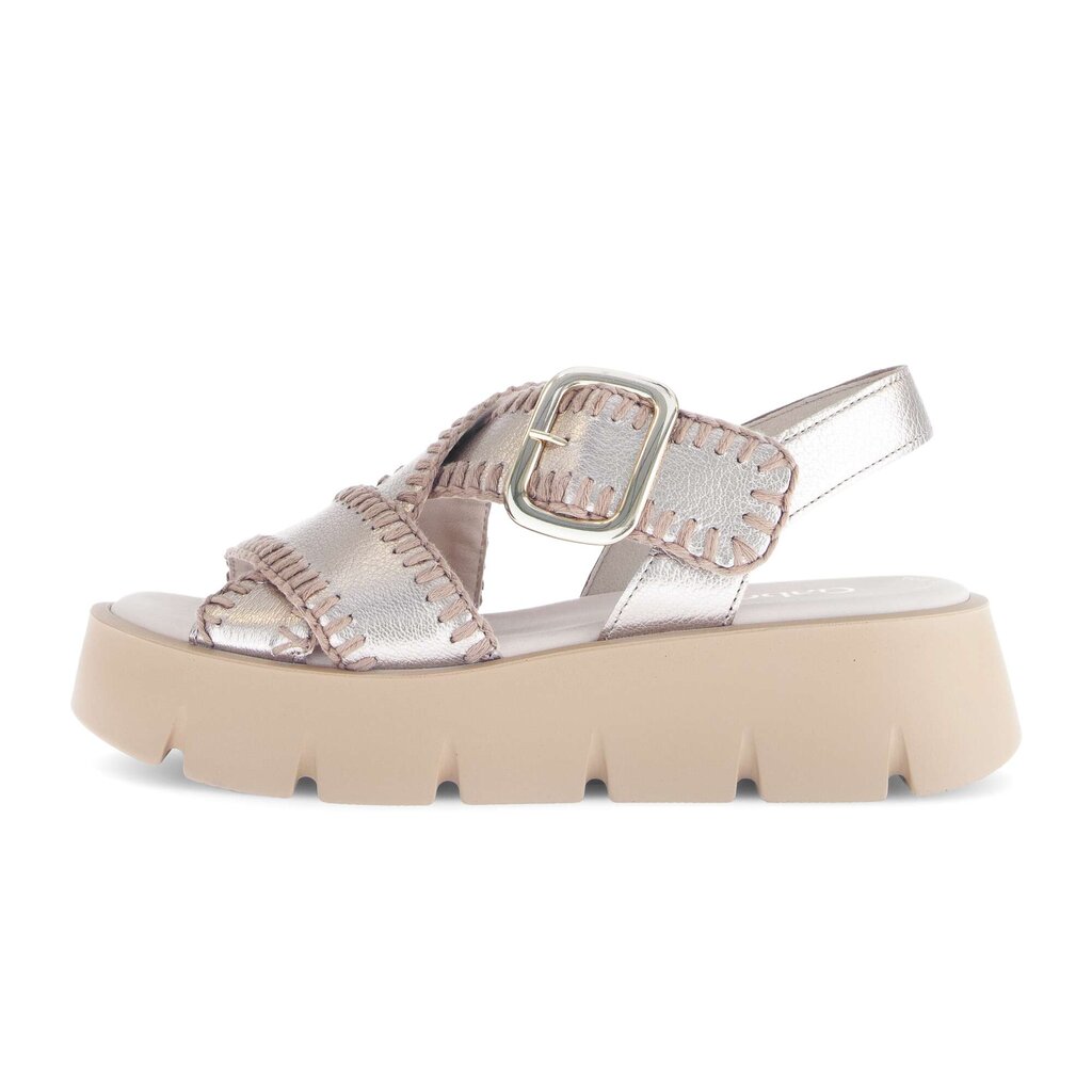 Sandale met plateauzool rose