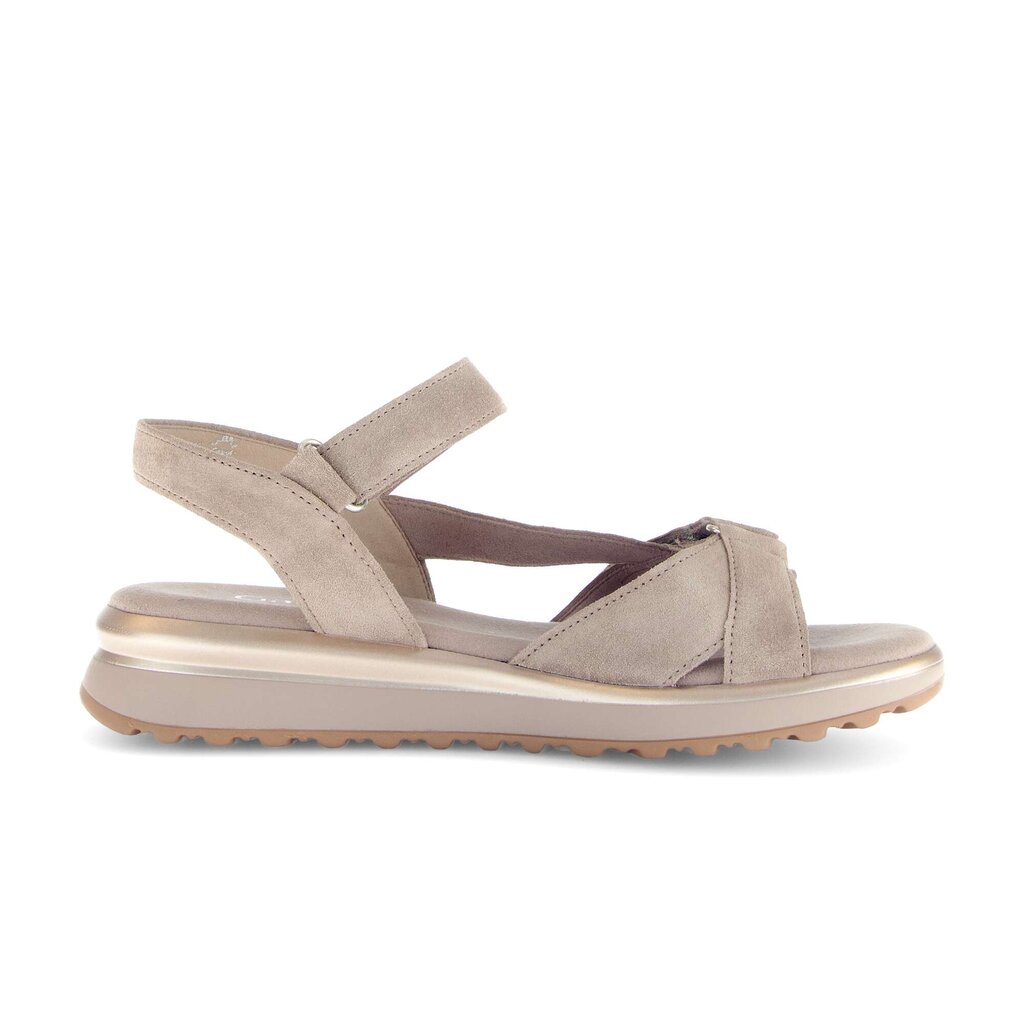 Sandal met riempjes beige