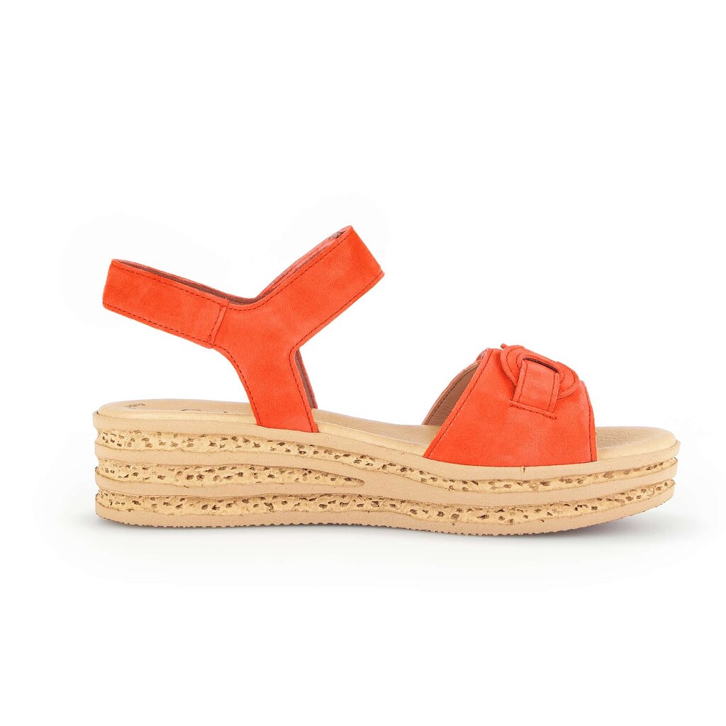 Sandale met plateauzool oranje