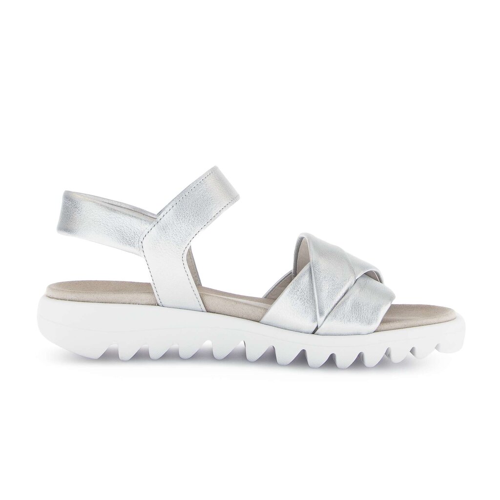 Sandal met riempjes zilver