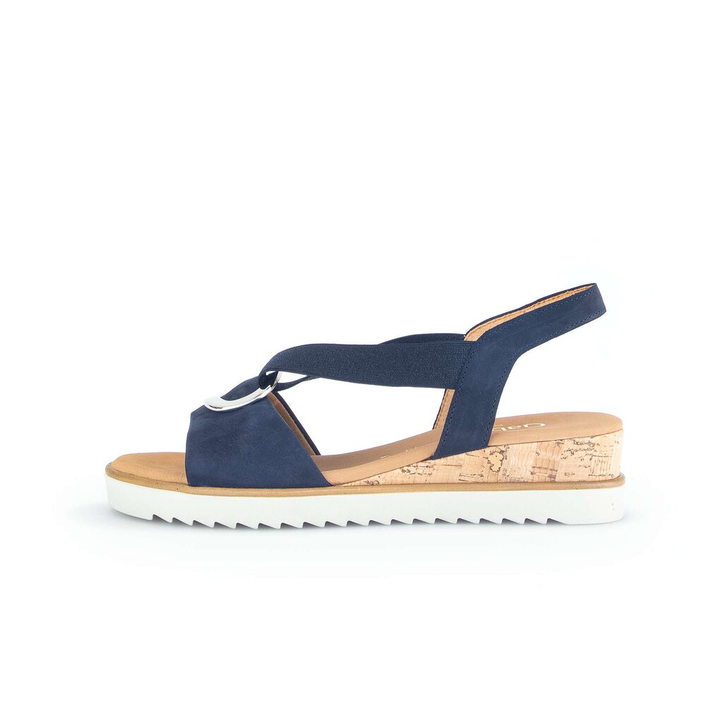 Sandaleno met sleehak blauw