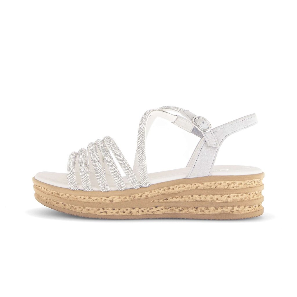 Sandale met plateauzool zilver