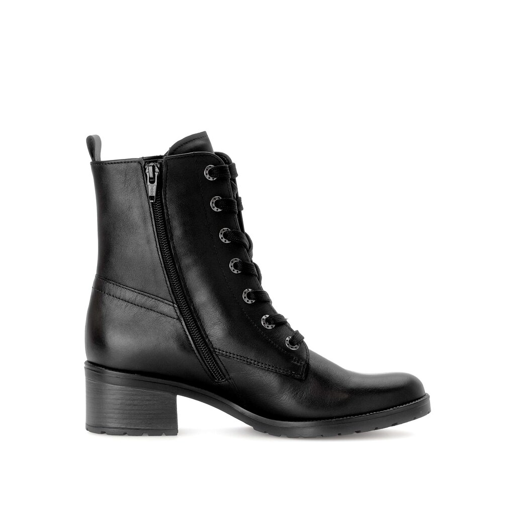 Enkellaarsjes met veter zwart