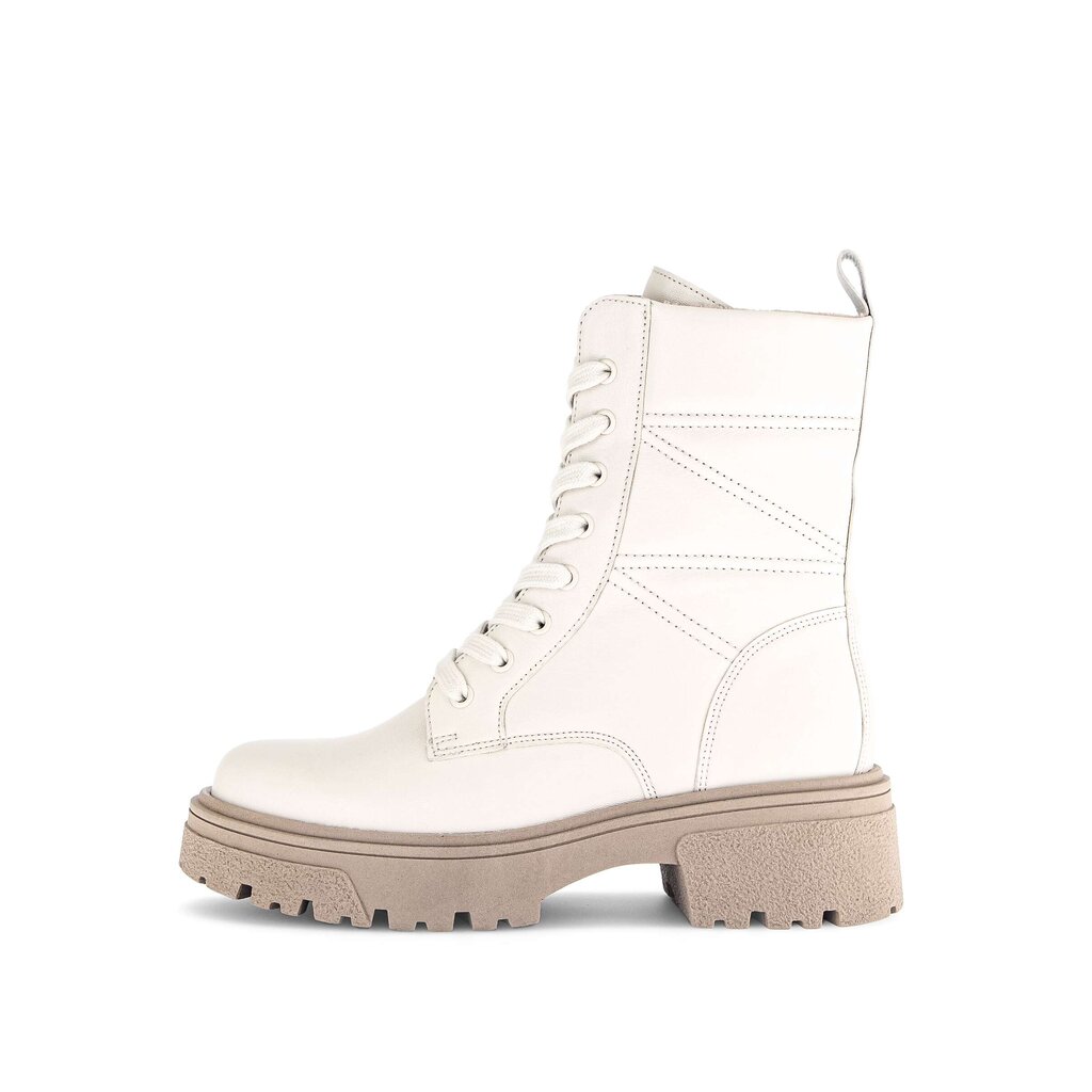 Enkellaarsjes met veter beige