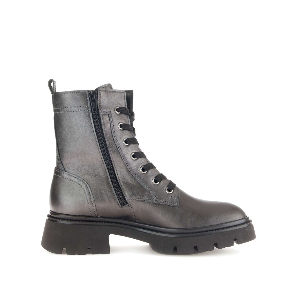 Enkellaarsjes met veter zilver