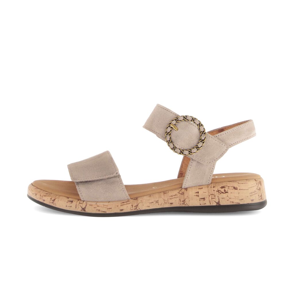 Sandal met riempjes beige