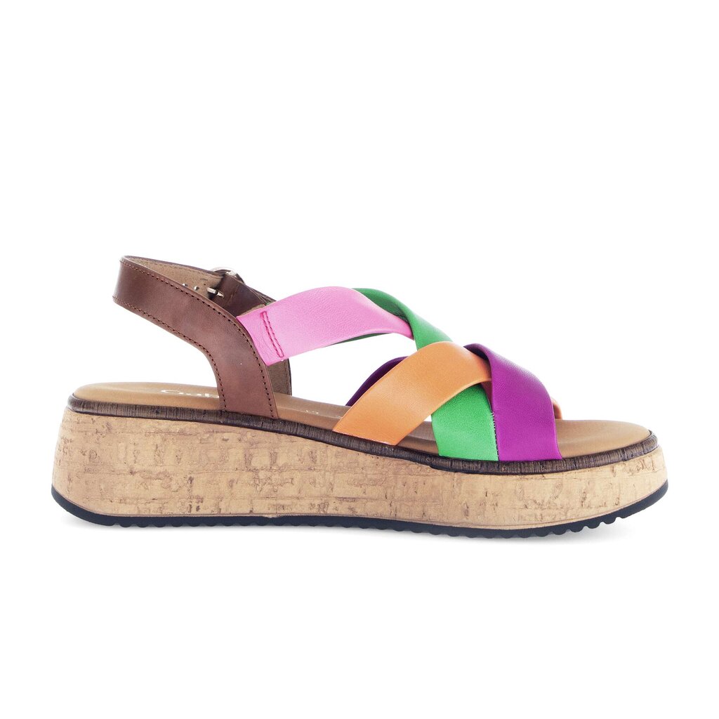 Sandale met plateauzool multicolour