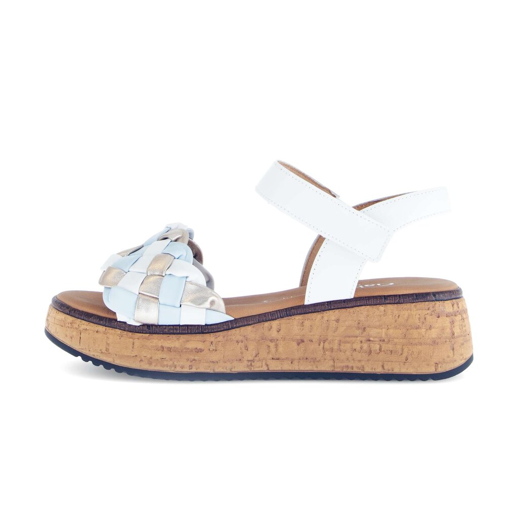 Sandale met plateauzool wit