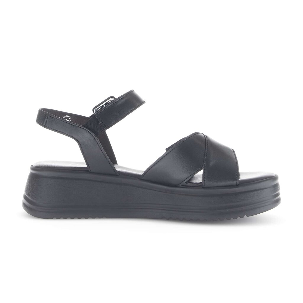 Sandale met plateauzool zwart