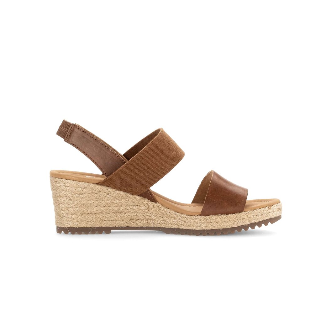 Sandaleno met sleehak bruin