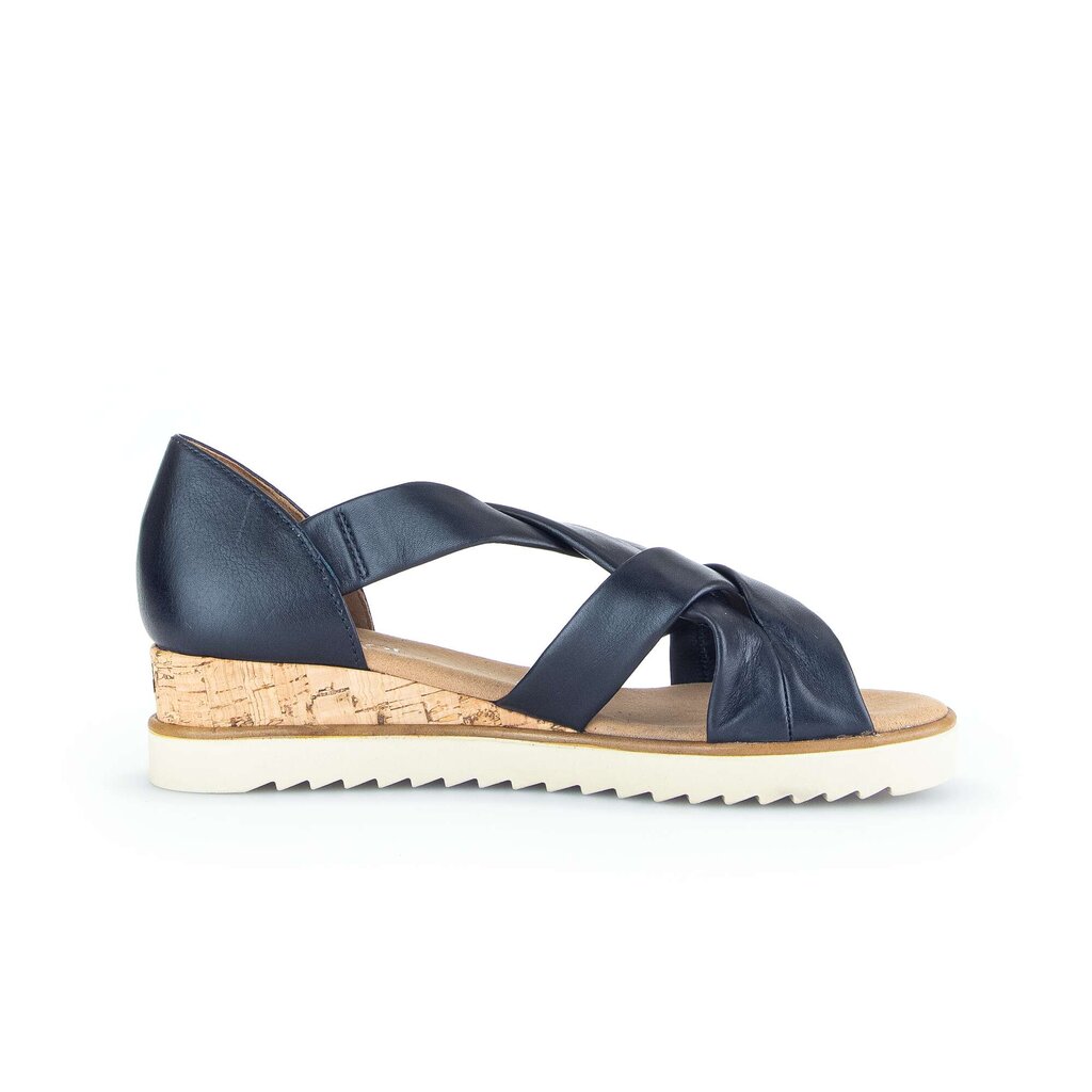 Sandaleno met sleehak blauw