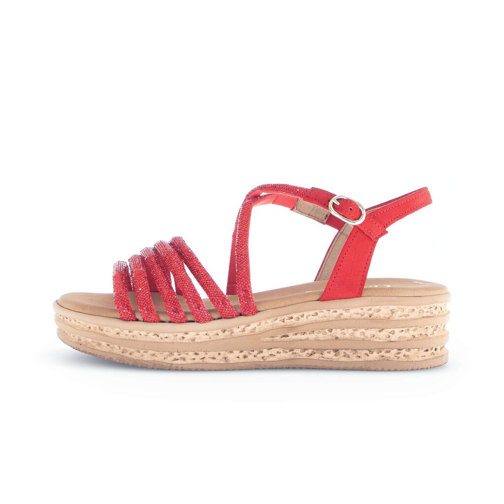 Sandale met plateauzool rood