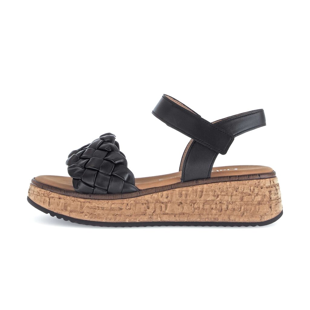 Sandale met plateauzool zwart