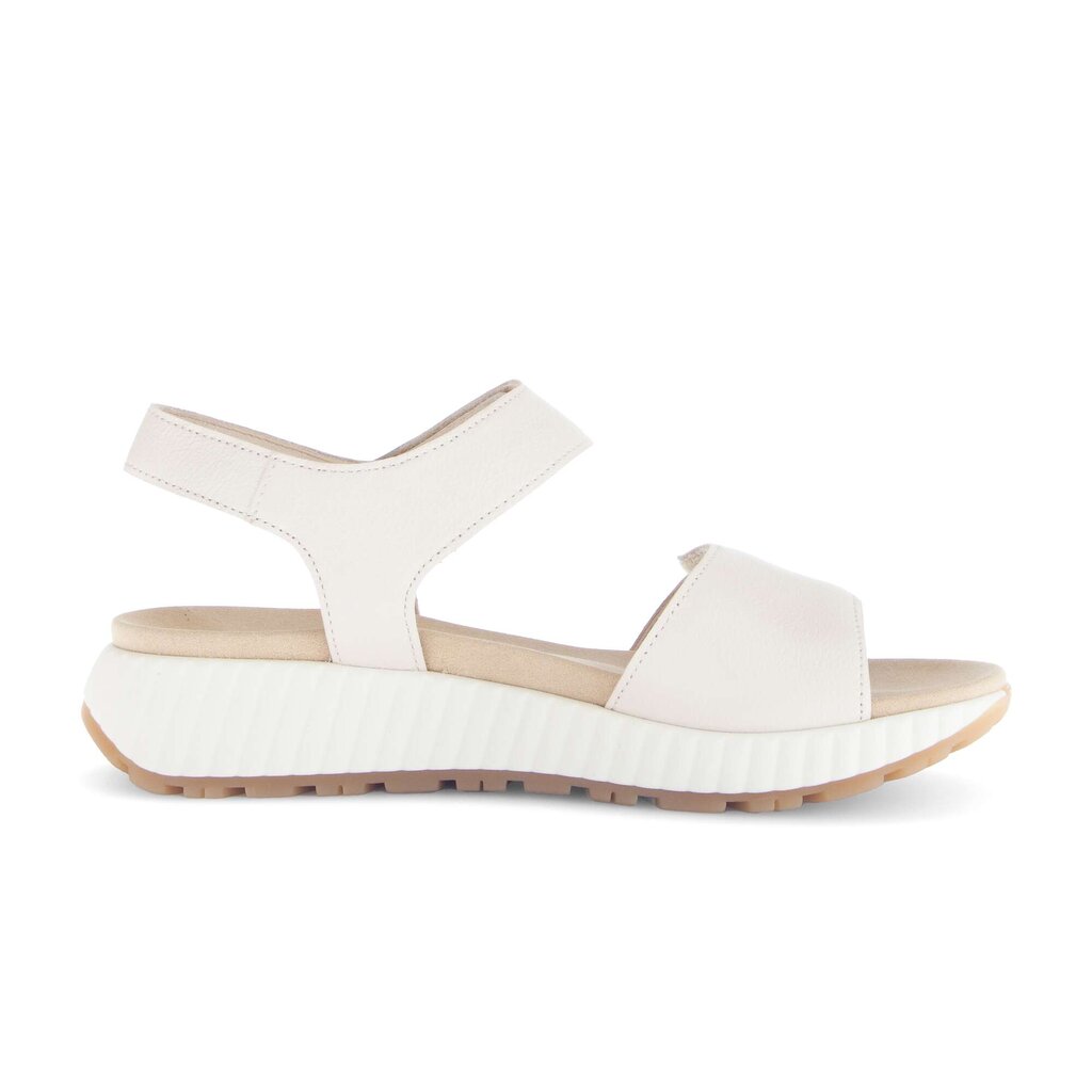 Sandal met riempjes crème
