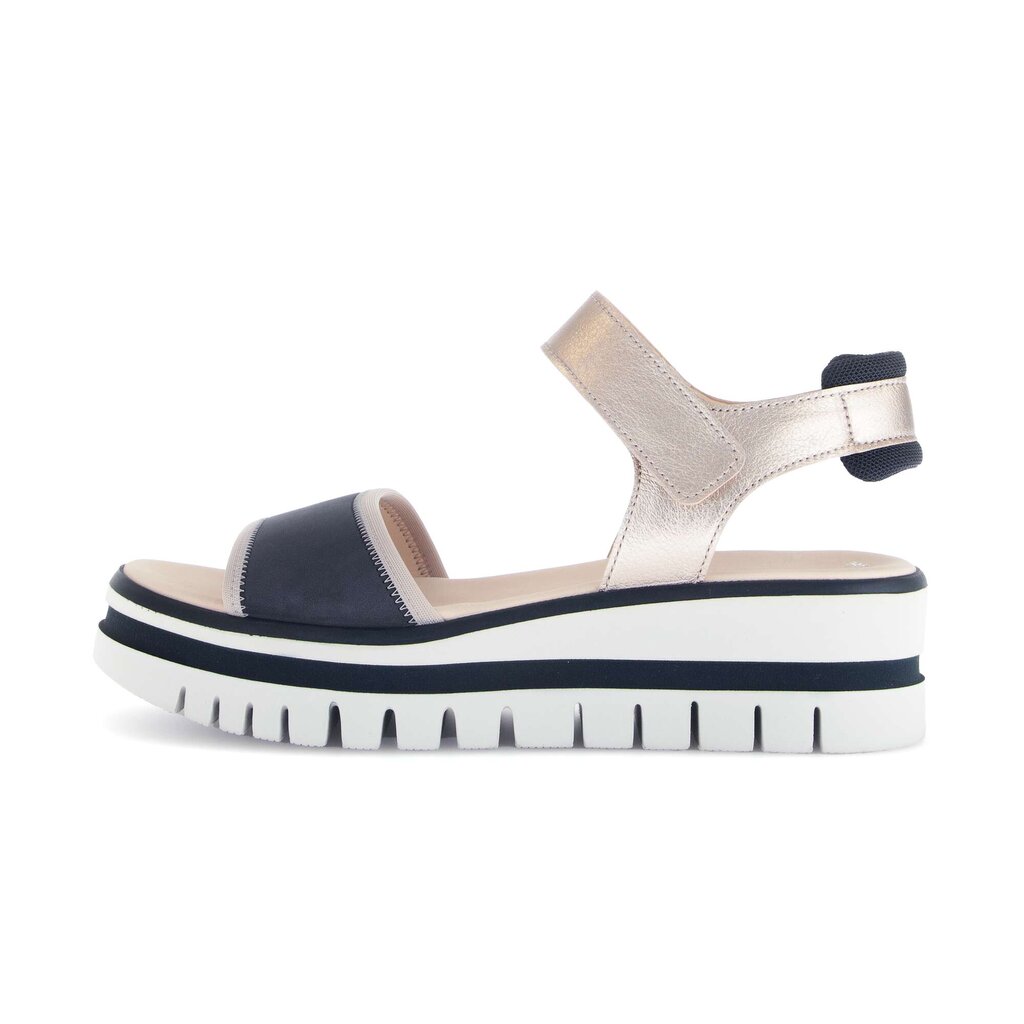 Sandale met plateauzool blauw