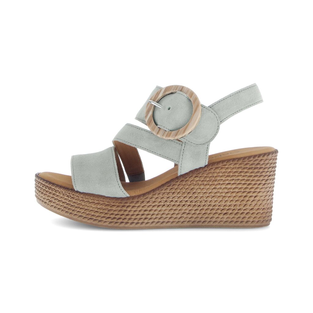 Sandaleno met sleehak groen