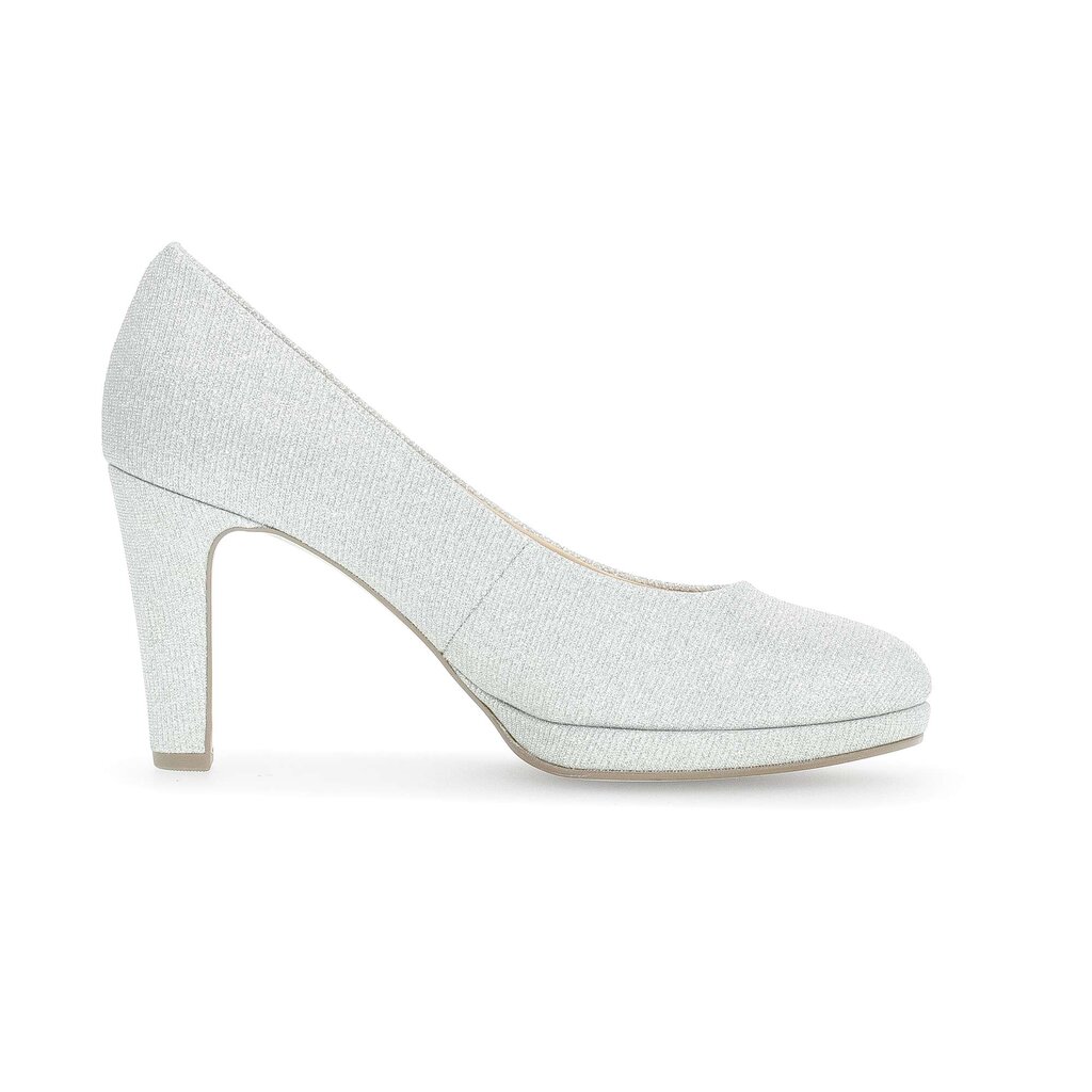 Pump op plateauzool zilver