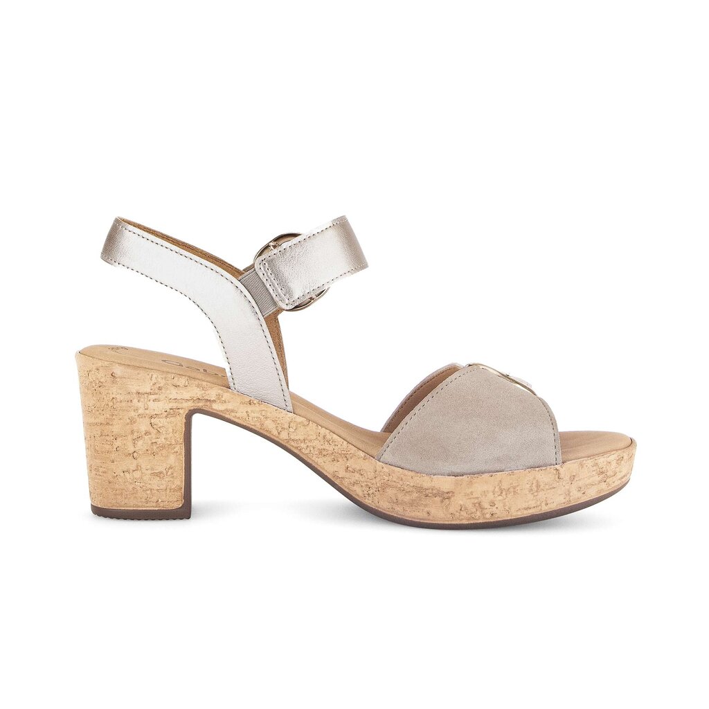 Sandal met riempjes beige