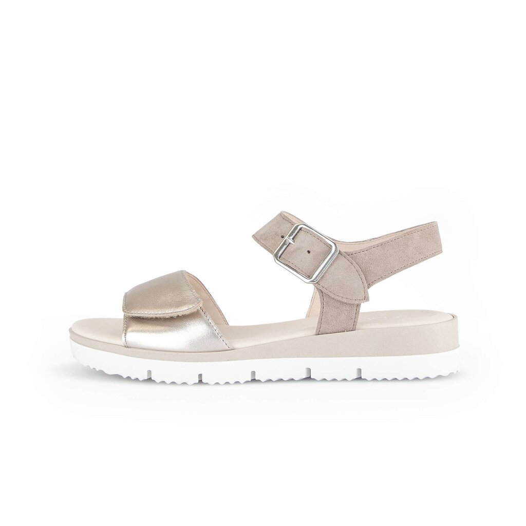 Sandal met riempjes beige