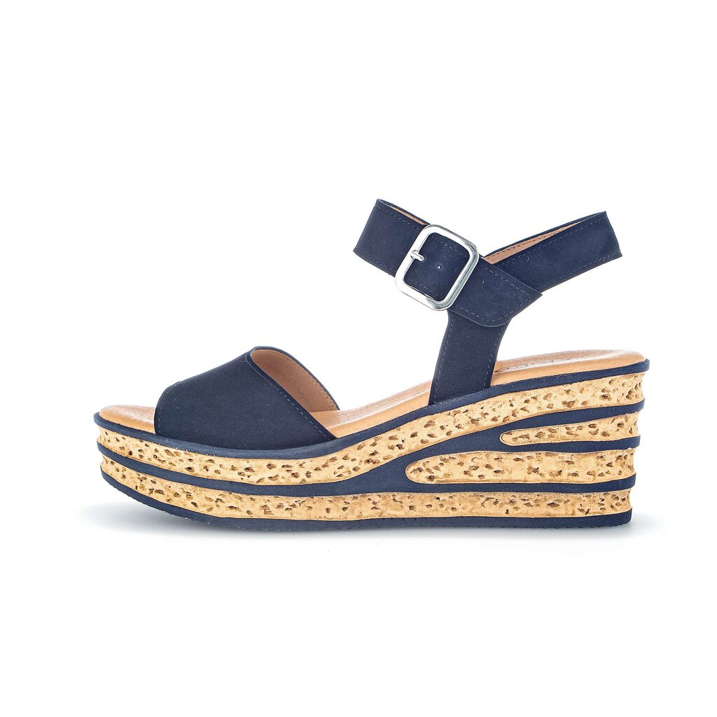 Sandaleno met sleehak blauw