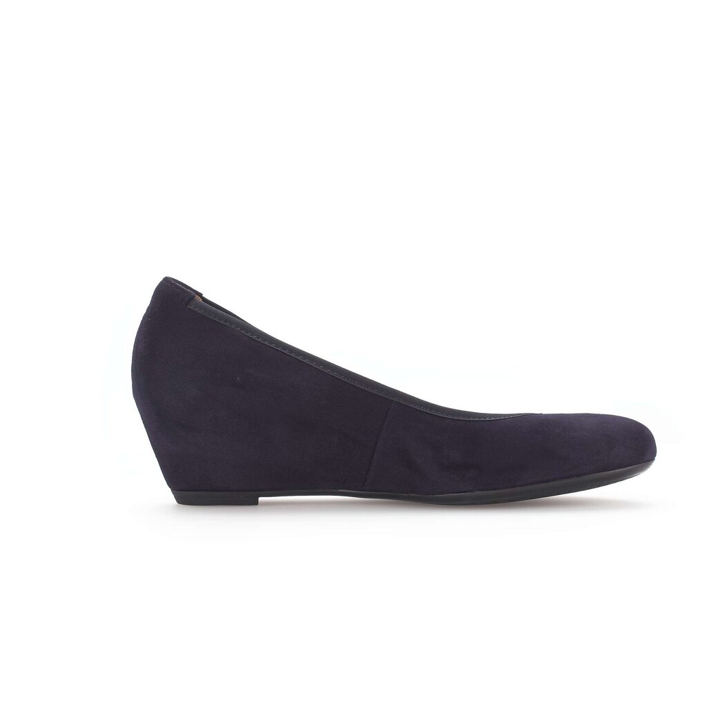 Pump met sleehak blauw