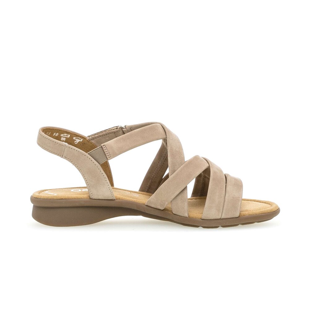 Sandal met riempjes beige