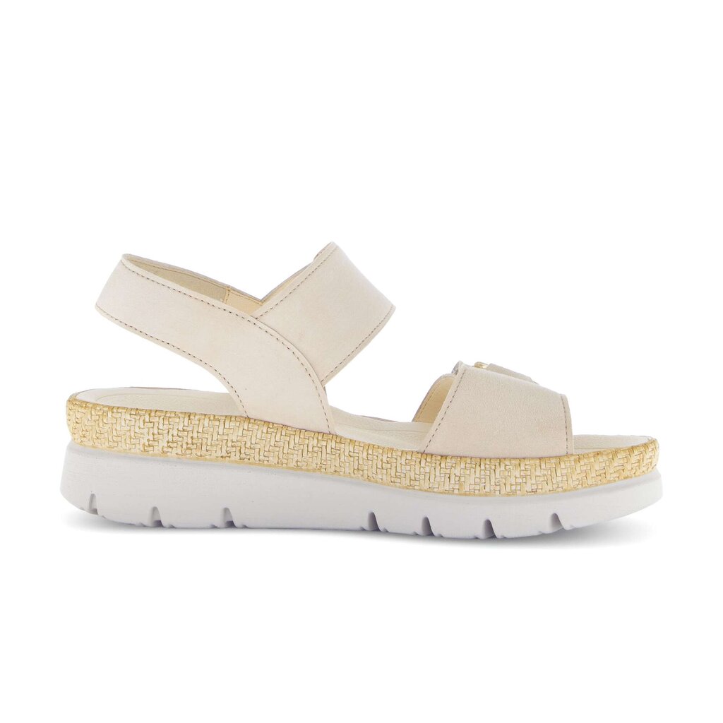 Sandale met plateauzool beige