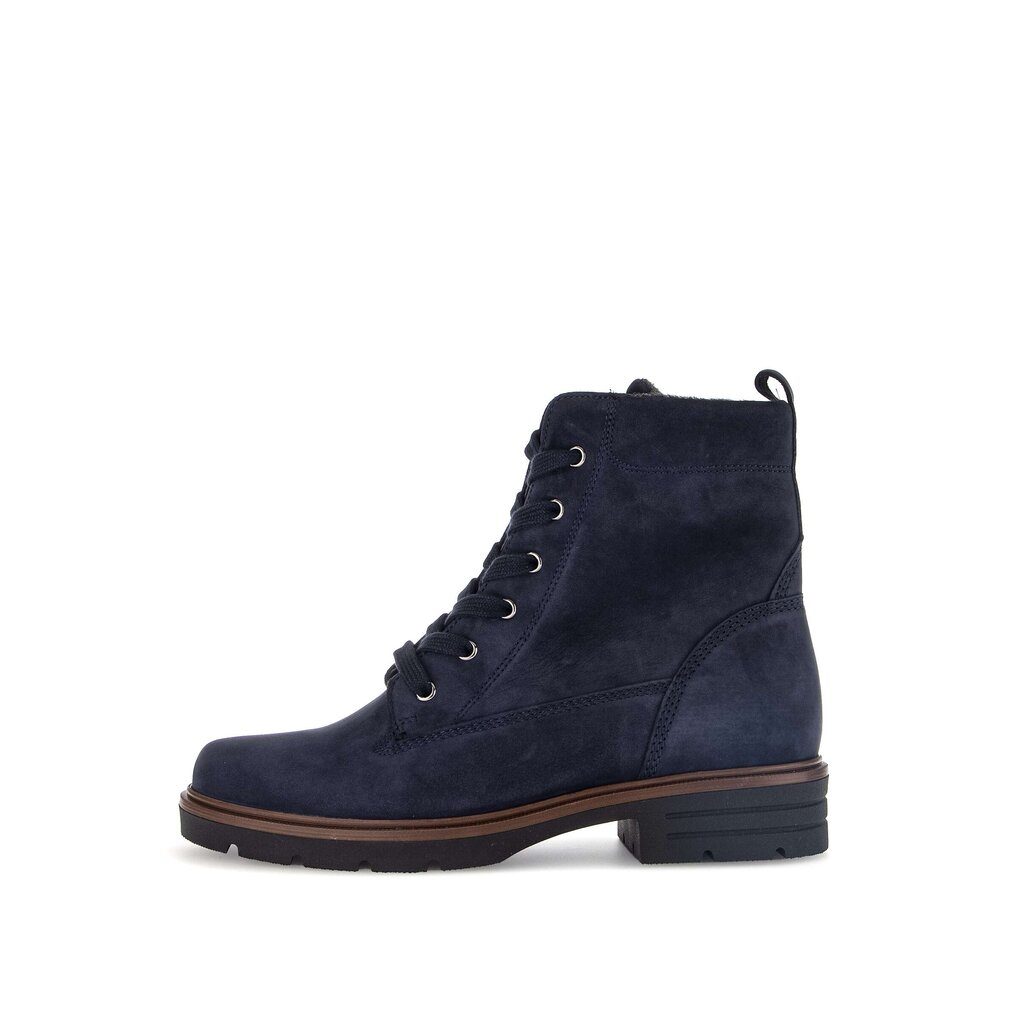 Enkellaarsjes met veter blauw