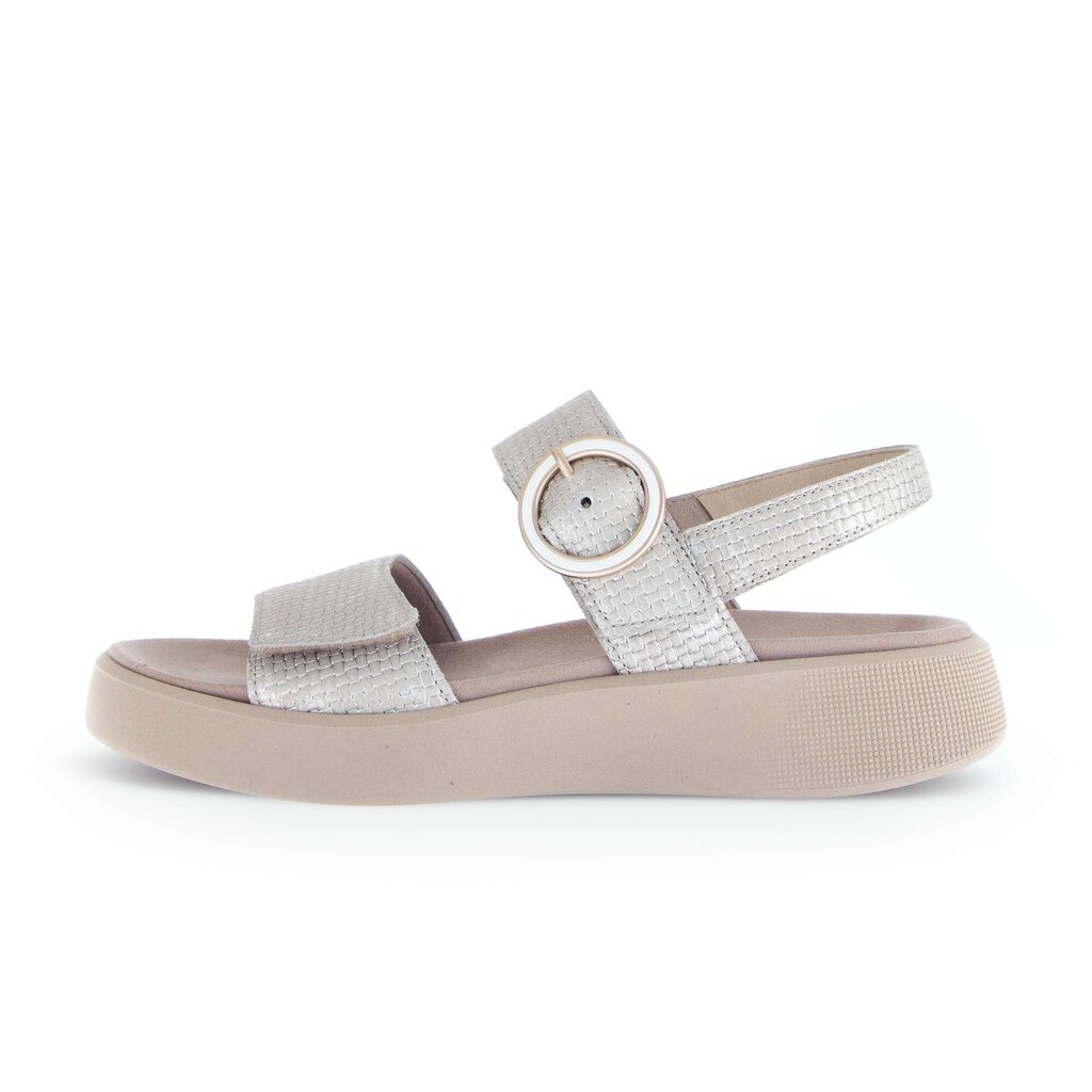 Sandal met riempjes goud