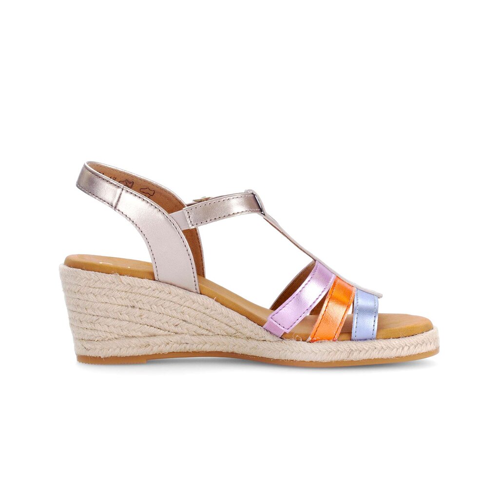 Sandaleno met sleehak multicolour