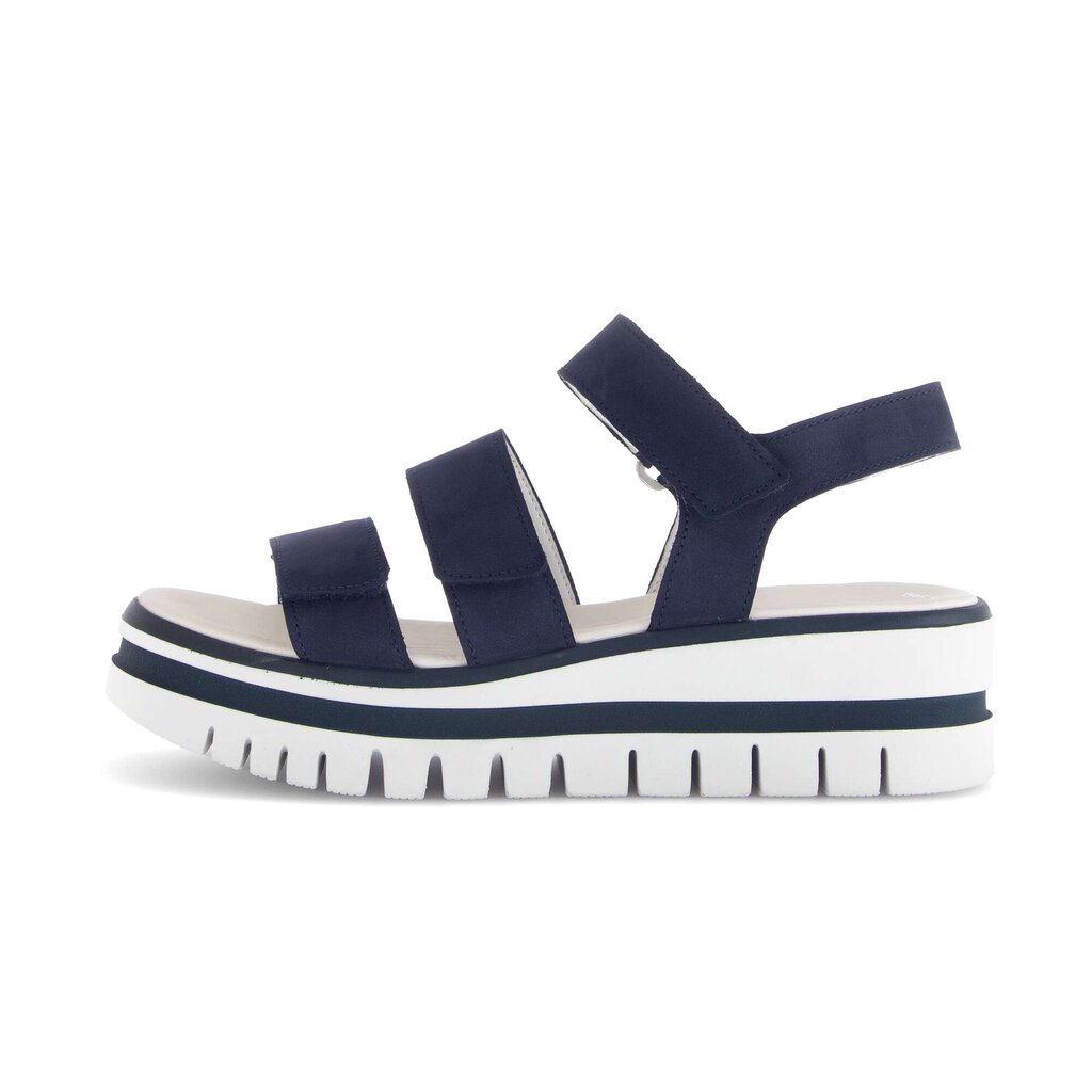 Sandale met plateauzool blauw