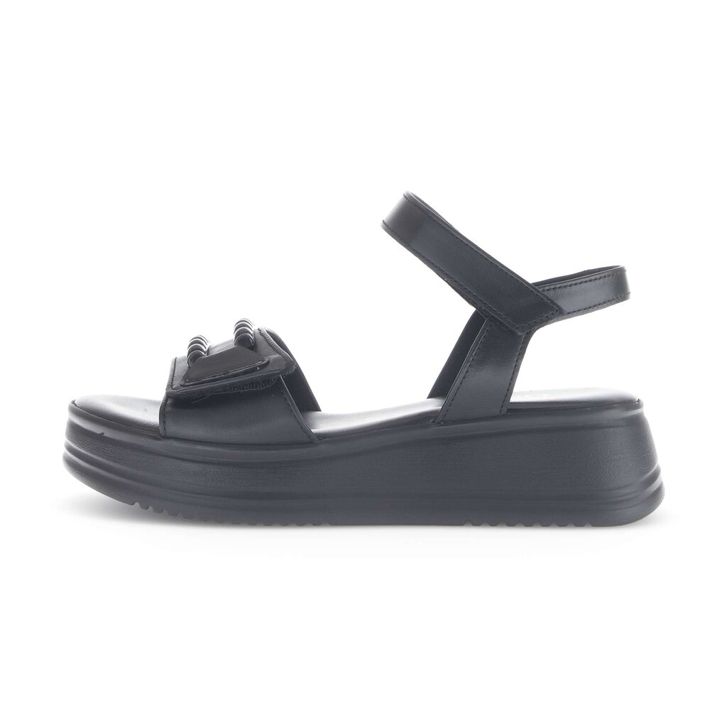 Sandale met plateauzool zwart