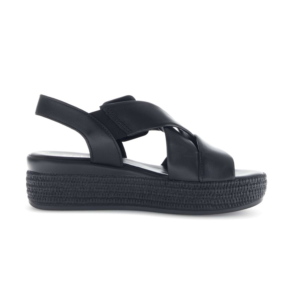 Sandale met plateauzool zwart