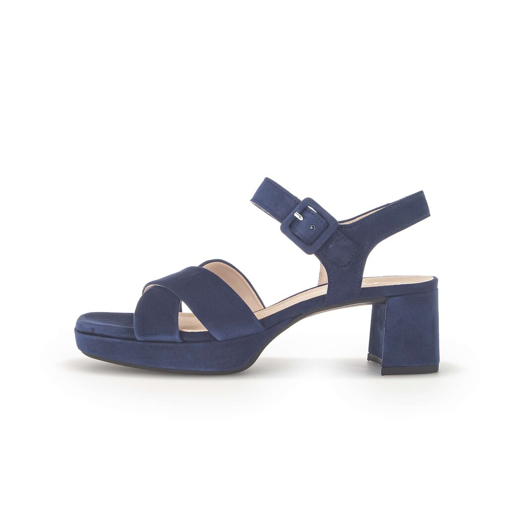 Sandale met plateauzool blauw