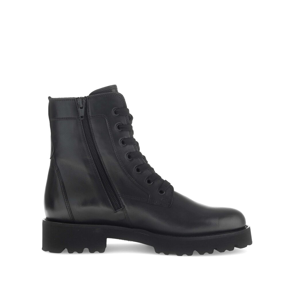 Enkellaarsjes met veter zwart