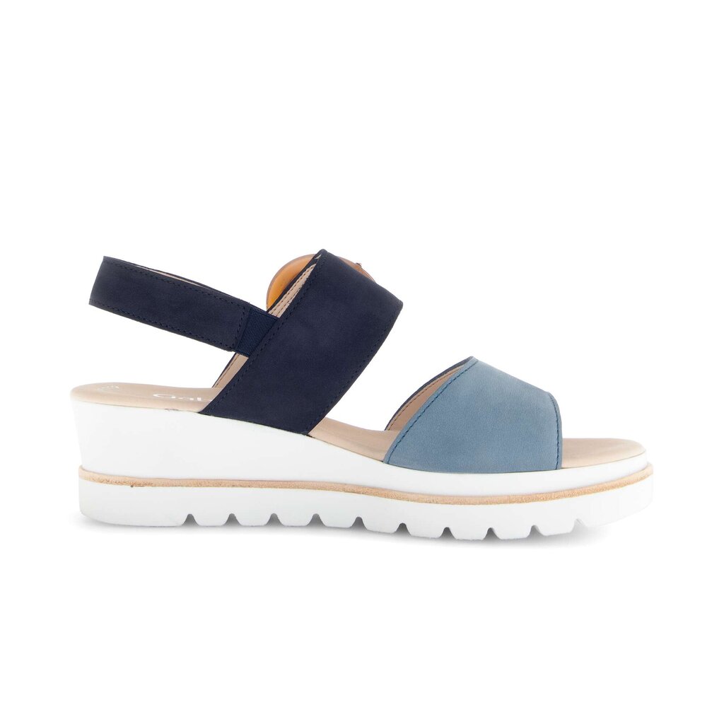 Sandale met plateauzool blauw