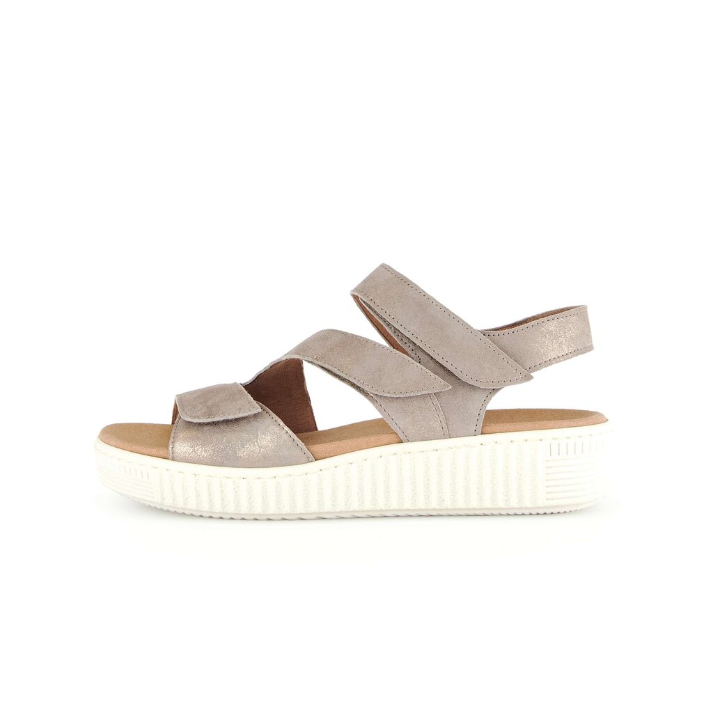 Sandale met plateauzool beige